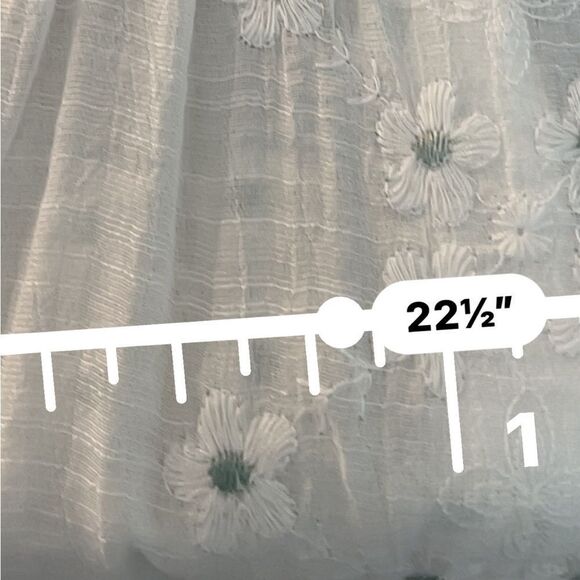 Hope Springs Sheer Embroidered white button up shirt/ cover up. Worn one time! - Picture 11 of 12